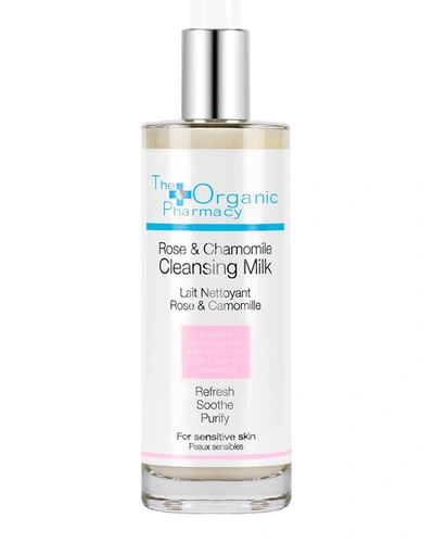 The Organic Pharmacy 3.4 Oz. Rose And Chamomile Cleansing Milk In Pink