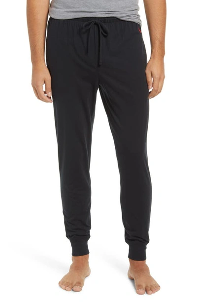 Polo Ralph Lauren Waffle-texture Pajama Jogger Pants In Polo Black