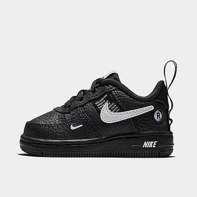 Nike Babies' Force 1 Lv8 Utility Infant/toddler Shoes In Black/white/black/tour Yellow