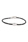 Alor 18k White Gold Pave Diamond & Stainless Steel Cable Bracelet In 18kt Wg