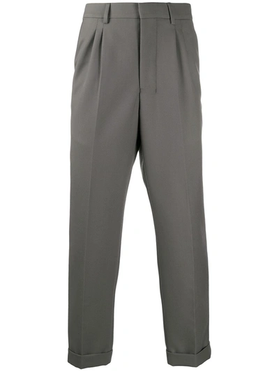 Ami Alexandre Mattiussi Cropped Tailored Trousers In Grey