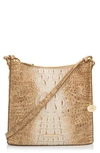 Brahmin Katie Croc Embossed Leather Crossbody Bag In Praline