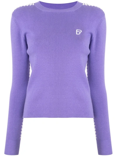 Bapy By *a Bathing Ape® Long Sleeve Ribbed Knit Sweater In Purple