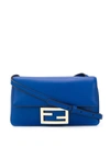 Fendi Mini Baguette Crossbody Bag In Blue