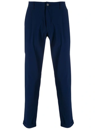 Hydrogen Elasticated Cropped Trousers In Blue