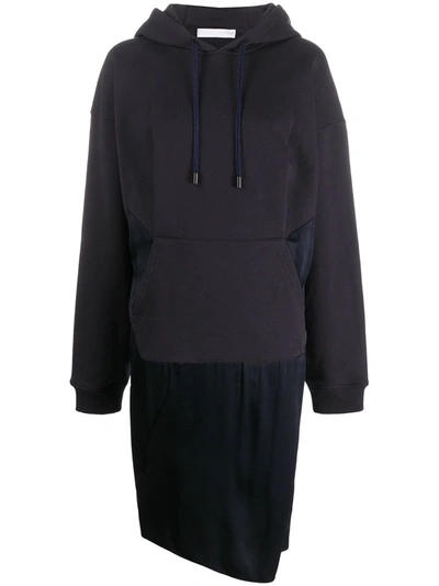 Fenty Dual-fabric Hoodie Dress In Blue