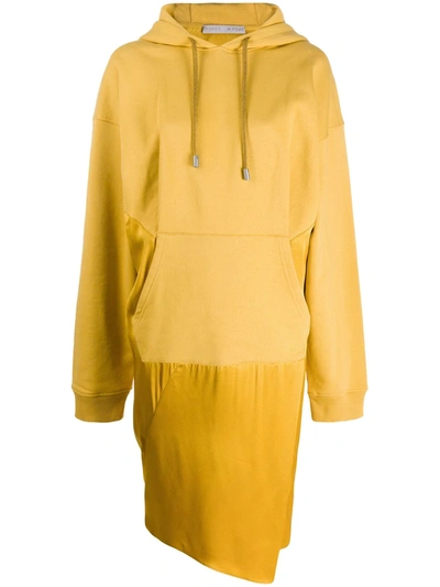 Fenty Dual-fabric Hoodie Dress In Yellow
