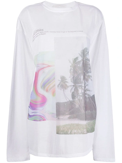 Fenty Immigrant Print Long-sleeve T-shirt In White