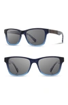 Shwood 'canby' 54mm Acetate & Wood Sunglasses In Mariner Blue/ Elm/ Grey