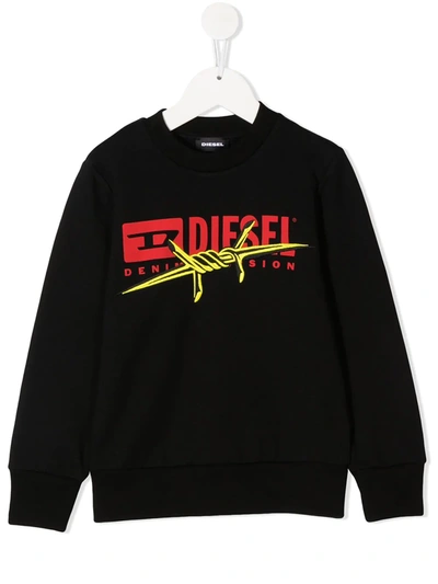 Diesel Kids Sweatshirt Sbaybx5 For Boys In Black