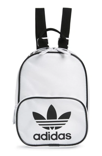 Adidas Originals Santiago Mini Backpack In White/ Black