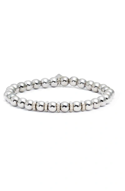 Sheryl Lowe Sterling Silver Beaded Bracelet