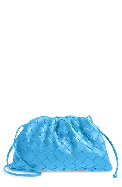 Bottega Veneta Small The Pouch Leather Clutch In Swimming Pool