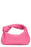 Bottega Veneta Jodie Knot Mini Leather Hobo Bag In Pink