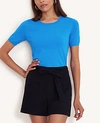 Ann Taylor Petite Seasonless Yarn Sweater Tee In Deep Cerulean