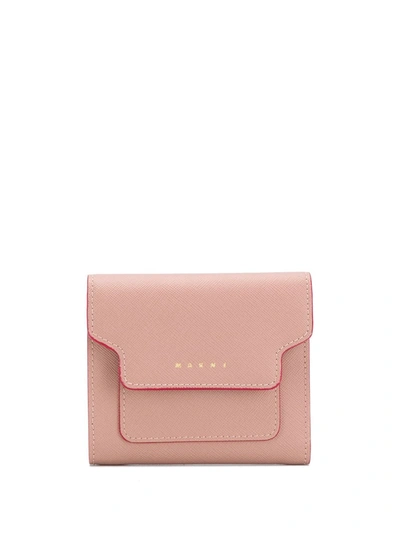 Marni Wallet With Contrasting Edges In Red
