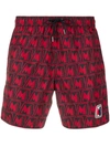 Moncler Men's Mare Boxer Shorts In Red