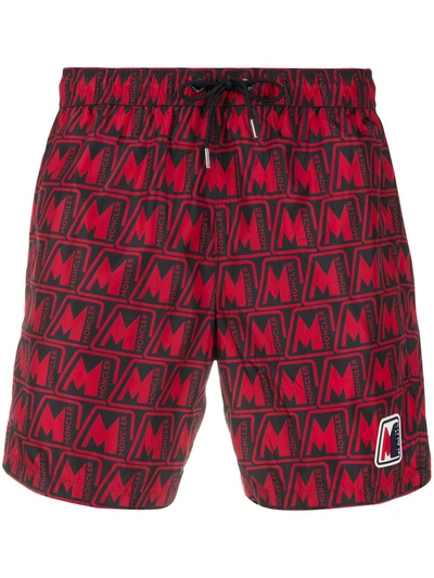 Moncler Men's Mare Boxer Shorts In Red