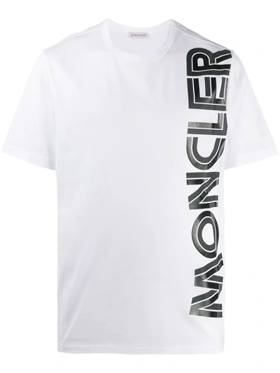 Moncler Logo Print T-shirt In White