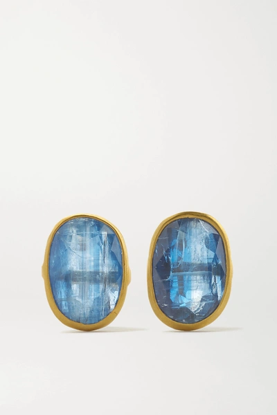 Pippa Small 18-karat Gold Kyanite Earrings