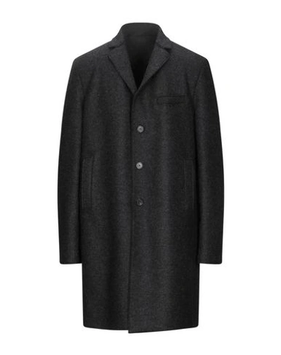 Harris Wharf London Coats In Steel Grey