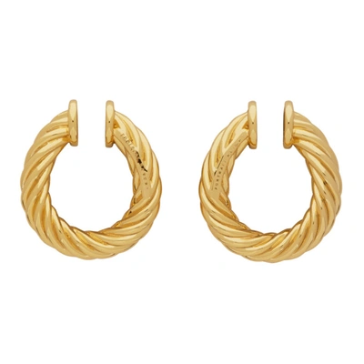 Portrait Report Gold Mini Twist Ring Rope Ear Cuffs