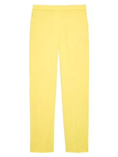 Theory Women's Treeca Pull-on Crop Pants In Bright Lime