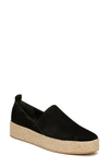 Vince Women's Saxon Suede Espadrille Platform Sneakers In Black