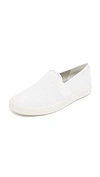 Vince Blair Croc-embossed Leather Slip-on Sneakers In Milk