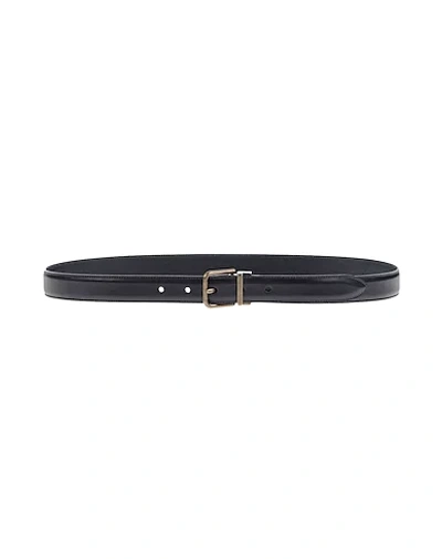 Dolce & Gabbana Leather Belt In Black