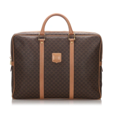 Celine Macadam Business Bag In Brown