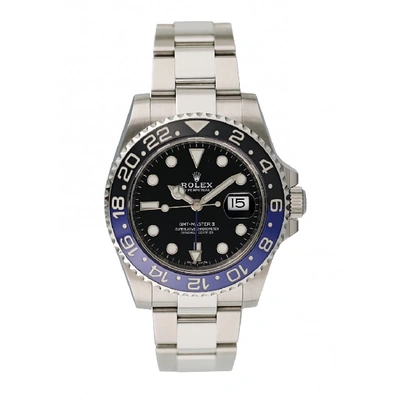 Rolex Gmt Master Ii Batman Blue Black Bezel Steel Watch 116710 Box Card In Not Applicable
