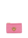 Dolce & Gabbana Devotion Pink Leather Card Holder