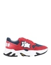 Atlantic Stars Hercules Sneakers In Suede And Nylon Red Color