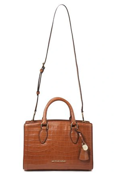 Michael Michael Kors Croc-effect Leather Tote In Light Brown