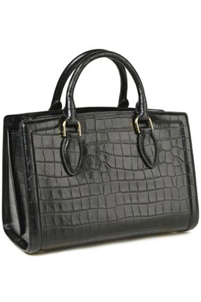 Michael Michael Kors Croc-effect Leather Tote In Black