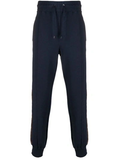 Etro Logo Printed Track Pants In Blue