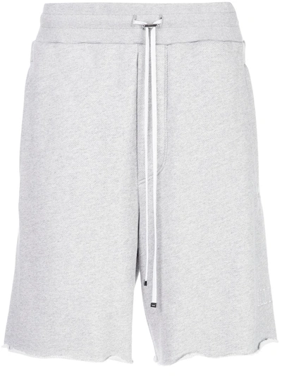 Amiri Logo Track Shorts In Grey