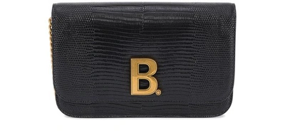 Balenciaga B Wallet On Chain In Black