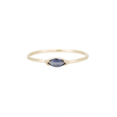 Ariel Gordon Jewelry Marquis Wink Ring In Yellow Gold/iolite