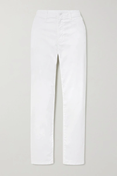 J Brand Ollie Cotton-blend Twill Pants In White