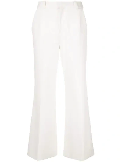 Roland Mouret Dilman Stretch-crepe Flared Pants In White