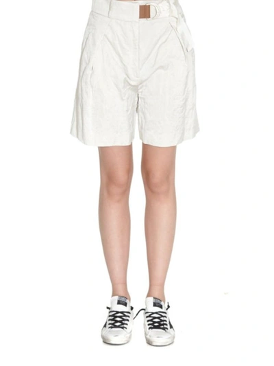 Fabiana Filippi Woman Shorts & Bermuda Shorts Light Grey Size 4 Viscose, Cotton, Stainless Steel In White