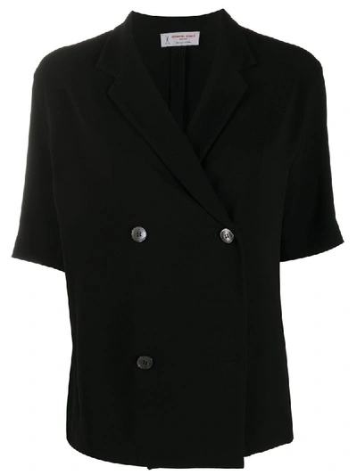 Alberto Biani Fitted Double-breasted Blazer In Black