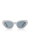 Versace Medusa Cat-eye Acetate Sunglasses In White