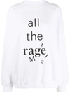 Maison Margiela All The Rage Crewneck Sweatshirt In White