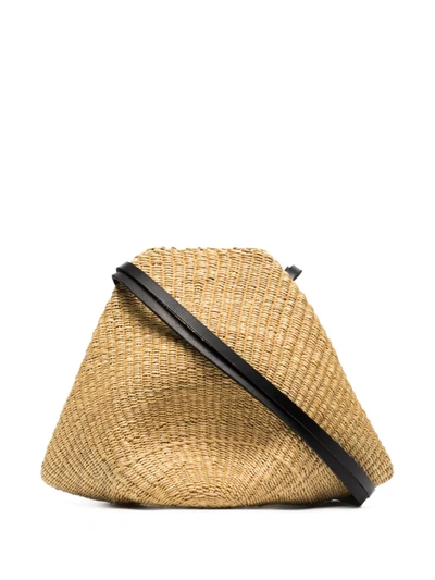 Inès Bressand Neutral Akamae N.14 Straw Bucket Bag In Neutrals