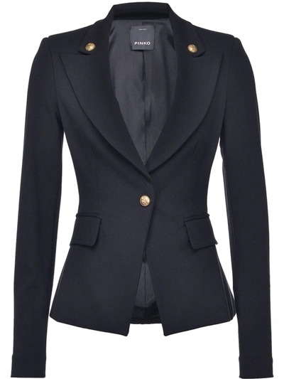 Pinko Ermanno Jersey Blazer In Black