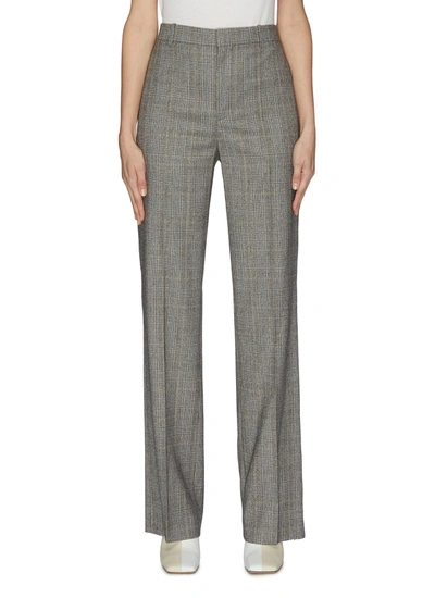 Balenciaga Check Plaid Suiting Pants In Grey,multi-colour