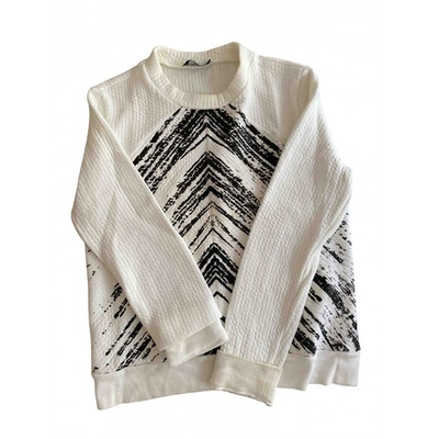 Pre-owned Sandro White Synthetic Knitwear